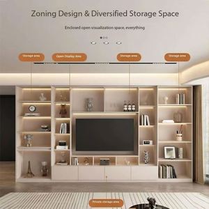 Vente en gros de style moderne console murale de télévision moderne en bois de luxe meubles de salon meuble TV mural - Product Image 6