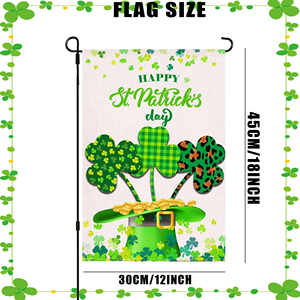 Drapeau de jardin double face en toile de jute 30 x 45 cm, style fanion, imprimé numériquement pour la Saint-Patrick, idéal pour la décoration festive de la cour - Product Image 4