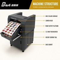Machine de découpe d'étiquettes semi-automatique à servomoteur A3MAX5-PRO 370 mm avec caméra de contour, rainurage rotatif 1600 mm/s, 220 V, Wi-Fi, pour le bois