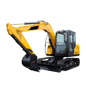 Excavadora 5T 7,5 T SY75C Mini Heavy Duty Digger Excavadora sobre orugas con Breaking Hummer