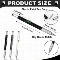 Stylo à bille multifonction 6-en-1 durable avec logo personnalisé SL, avec tournevis, stylo multi-outils en plastique coloré, cadeau pour la fête des pères