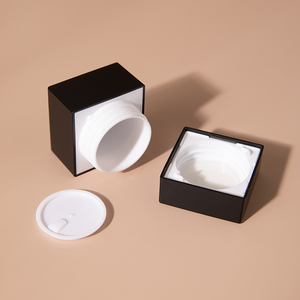 Producto de cuidado de la piel verde redondo de alta calidad, embalaje de 50g, tarro cosmético acrílico de doble capa, tarro de crema personalizado - Product Image 6