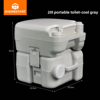 Mini toilette portable en acier durable et écologique au design traditionnel pour le camping, les camping-cars et l'extérieur