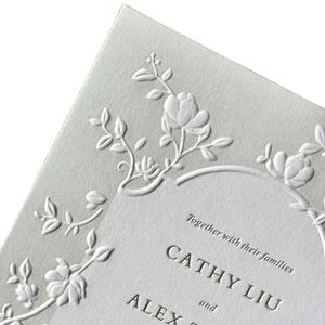 Invitaciones de Boda Impresas con Letras en Relieve, Papel Ecológico de Lujo para Eventos y Negocios B2B, Envío Rápido - Product Image 5