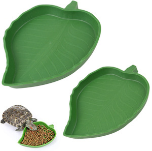 Écologique tortue serpent mangeoire ramper animal <span class=keywords><strong>de</strong></span> compagnie boire <span class=keywords><strong>manger</strong></span> feuille plat Reptile eau bol assiette alimentaire - Product Image 2