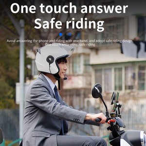 Casque de moto <span class=keywords><strong>H2R</strong></span> à oreilles libres, casque sans fil à conduction osseuse, étanche IP66, microphone HD, autonomie de 5 heures, ajustement universel - Product Image 5