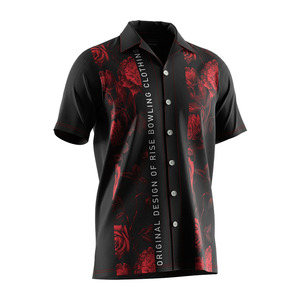Secado rápido culturismo Crossfit secado rápido verano bolos Casual hombres bajo precio gimnasio camisa hombres botón para camisas - Product Image 3