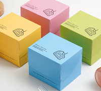 Boîte à pâtisserie carrée jetable écologique de qualité alimentaire, boîte en papier colorée pour dessert, cupcake, emballage de biscuits