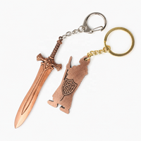 Wholesale Custom 3D Metal Logo Key Chain Ring Sword Keychains for Gift