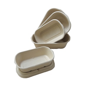 Disposable Biodegradable 500ML Take Out Sugarcane Bento Box Japanese Take Out Boxes