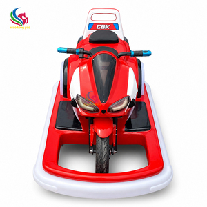 Moto électrique pour enfants en fibre de verre, voiture tamponneuse à batterie avec lumières LED pour centre commercial et parc d'attractions - Product Image 4