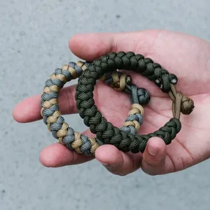 Gelang 550 darurat bertahan hidup dapat diatur, gelang kabel parasut untuk berkemah mendaki luar ruangan paracord