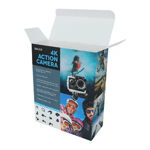 Boîte de papier pliable d'emballage d'appareil photo de haute qualité personnalisée