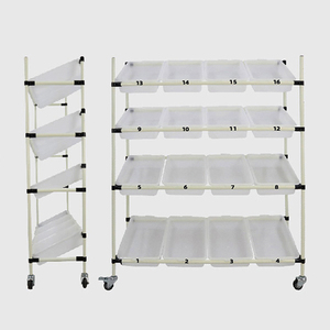 Thương Mại Điện Tử Hậu Cần Kho Xe Tải Xe Đẩy Lưu Trữ Kệ Kệ Kệ Kệ Với 4 Bánh Chọn Kệ Giỏ Hàng Xe Đẩy - Product Image 1