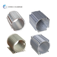 Boîtier de moteur en aluminium extrudé série 6000, à faible MOQ, personnalisé, anodisé et thermolaqué, avec ailettes