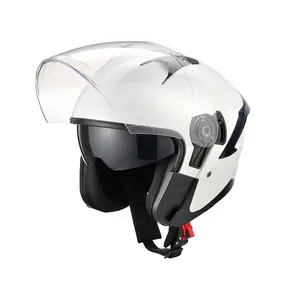 Bán Hot Dot tiêu chuẩn đôi Visor xe máy nửa mặt Moto Retro Mũ bảo hiểm