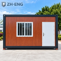 Maison conteneur préfabriquée de 20 pieds, démontable, en acier léger, modulaire, ignifuge, étanche et portable