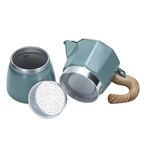 Vendita calda <span class=keywords><strong>3</strong></span> tazze 6 tazze di caffettiera italiana classica in alluminio a temperatura controllata doppie valvole da piano cottura Espresso Moka - Product Image 4