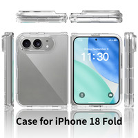 Coque de téléphone antichoc transparente pour iPhone Duo 18 Fold, protection anti-jaunissement en TPU et PC, anti-chute, pliable