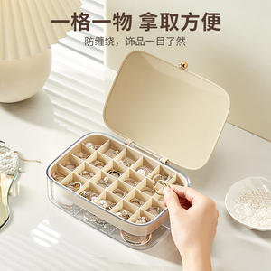 Caja de Almacenamiento de Joyas Portátil de Varias Capas, Organizador de Collares y Pendientes de Gran Capacidad, Estuche de Joyería Compartimentado para Escritorio - Product Image 5