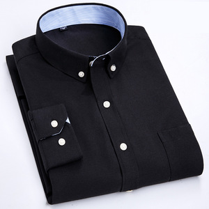 RNSHANGER <span class=keywords><strong>camicia</strong></span> da <span class=keywords><strong>uomo</strong></span> a maniche lunghe Oxford a righe Casual con tasca anteriore attoppa camicie da lavoro con colletto abbottonato - Product Image 4