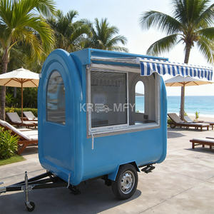Carritos de Venta Ambulante, Remolques Redondos para Bebidas, Carritos de Café para Exteriores, Camiones de Comida Móviles, Cocina Móvil - Product Image 2