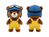 OEM Oso de Peluche Suave Transformable Versátil, Muñeco de Peluche con Disfraz Intercambiable, Adorno para Bolso, Muñeco Llavero