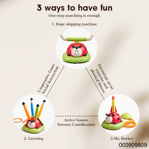 Multifunctional <strong>Rocket</strong> Launch Electric Jump Sport Toy &amp; Hook and Ring <strong>Game</strong> - Product Image 3