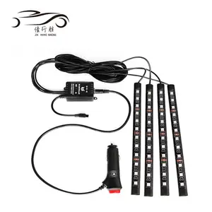 12 Led אורות רצועת 5050 RGB רכב פנים אווירה 12SMD גמיש רצועת אור 12V אור