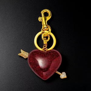 Llavero con Colgante de Corazón Rojo de la Serie Dulce y Linda, de Moda, Accesorio para Bolso, Regalo para Niña, Joyería al por Mayor, Venta Caliente 2026 - Product Image 4