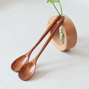 ช้อนตักซุปสไตล์เกาหลีแบบญี่ปุ่นขนาด9นิ้วช้อนไม้ใส่อินเทอร์<span class=keywords><strong>เน็ต</strong></span>ยอดนิยมมีด้ามยาวมีโลโก้ - Product Image 5