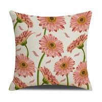 Housse de coussin YINUAN Rose Marguerite – Vive la vie en pleine fleur – Housse de coussin décorative florale pour canapé
