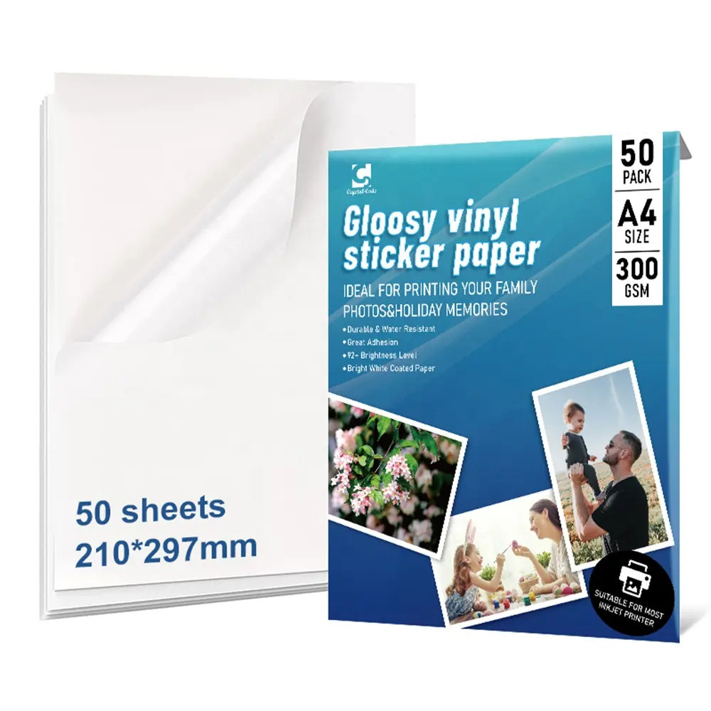 Кристалл код наклейки для лазерной печати этикетки A4 прозрачный клей для струйной печати 400 листы для печати виниловая матовая Серебряная наклейка бумага