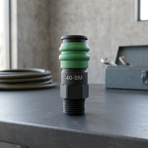 APLUS GYP-AO40SMP ONE TOUCH Male <b>Quick</b> Release Air Coupler Smooth Surface Material Plastic PA66 1/2" Thread 90 psi 6 Months - Product Image 3