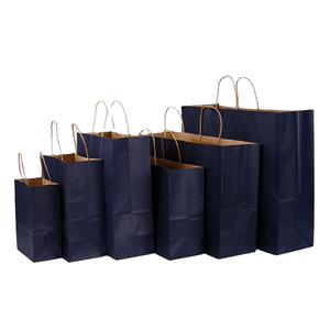 Sacs de shopping de luxe en kraft recyclé, résistants, imperméables, écologiques, personnalisables, impression personnalisée, en stock, plusieurs tailles - Product Image 1