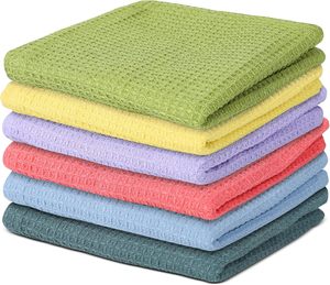 Serviettes en microfibre gaufrées à séchage rapide, écologiques, douces, absorbantes, sans peluches, sans traces, pour le nettoyage de voitures et de cuisines - Product Image 1