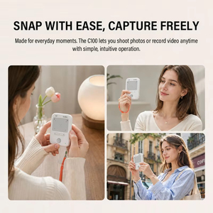 Caméra de poche portable Godox C100 2-en-1 avec écran transparent, fonction d'étalonneur de lumière et enregistrement 1080P, idéale pour les vlogueurs et les cinéastes de rue - Product Image 5