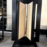 Présentoir pliable portable en bois pour échantillons de parquet, palette de couleurs, support de présentation à feuilles tournantes pour salle d'exposition