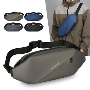 Fashion Male Men's Crossbody Bag Nylon Multi Functional Chest Pack Dark Blue Gray Black Waterproof Breathable Everyday Use - Product Image 1