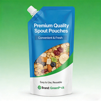 Bolsa con Boquilla de 100ml, 200ml, 500ml para Envasado de Líquidos, Jugos, Aceite de Oliva y Bebidas, MOQ Bajo