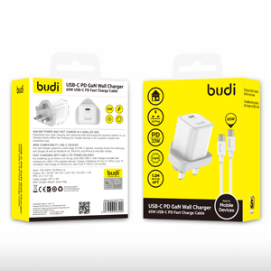 <span class=keywords><strong>Chargeur</strong></span> mural portable Budi avec logo personnalisé, 33 W, charge rapide pour téléphone, type C PD, 1 USB C, prise UK - Product Image 6