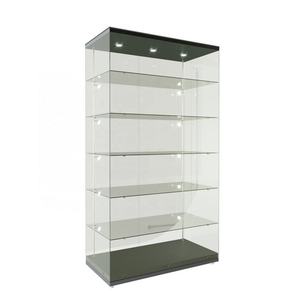 Shop Interior Display Furniture Glass Cabinet with LED Light Adjustable Glass <strong>Shelves</strong> for Retail Clothing Accessories Cosmetics - Product Image 3