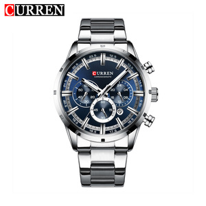Montre pour homme CURREN 8355, luxe, sport, mode, mouvement à quartz, acier inoxydable, étanche, design antique et cartoon. - Product Image 1