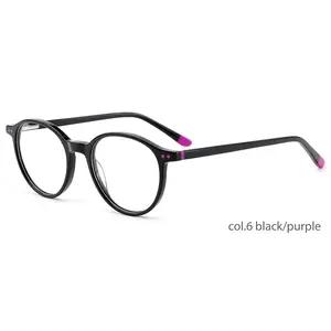 Retro Round Thickness Acetate Eyewear Eyeglasses Frames For Eye Glasses Pure Acetate Optical Glasses Frames For Men For Women