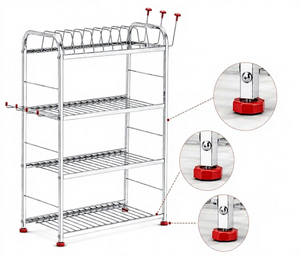 Estante de Cocina de 4 Niveles, Estante de Almacenamiento de Metal Resistente al Óxido, Organizador Vertical de 45x24x60cm - Product Image 2