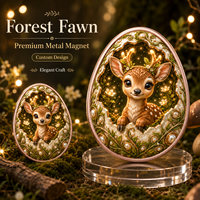 Pièce de monnaie en cuivre pur 999 de 5 oz, série animale cerf Sika en forme d'œuf, couleur haute définition, impression premium, édition de collection pour collectionneur