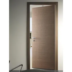 Wood Veneer Hollow Core Flush Door For Hotel Laminated Frame