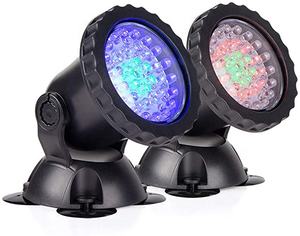 IP 68防水マルチカラー<span class=keywords><strong>LED</strong></span>池ライト調光可能水中水槽スポットライトガーデンプール噴水滝 - Product Image 1