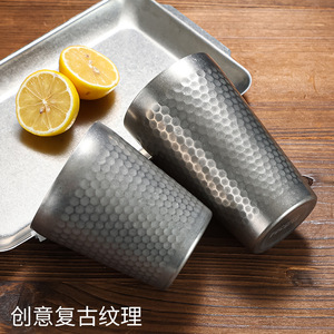 Retro Stainless Steel Cup Industrial Design Outdoor Camping Use - Product Image 2
