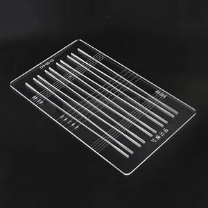 Planche à découper conique en caoutchouc plat pour lance-pierre en acrylique de 5 mm, règle de découpe conique à taille fixe, outil de mesure conique - Product Image 3